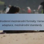 Jednodenní mezinárodní formáty: Variace, adaptace, mezinárodní standardy