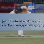 Jednodenní mezinárodní inovace: Technologie, změny pravidel, vývoj hry