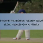 Jednodenní mezinárodní rekordy: Nejvyšší skóre, Nejlepší výkony, Milníky