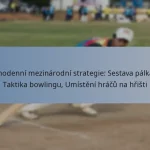 Jednodenní mezinárodní strategie: Sestava pálkařů, Taktika bowlingu, Umístění hráčů na hřišti