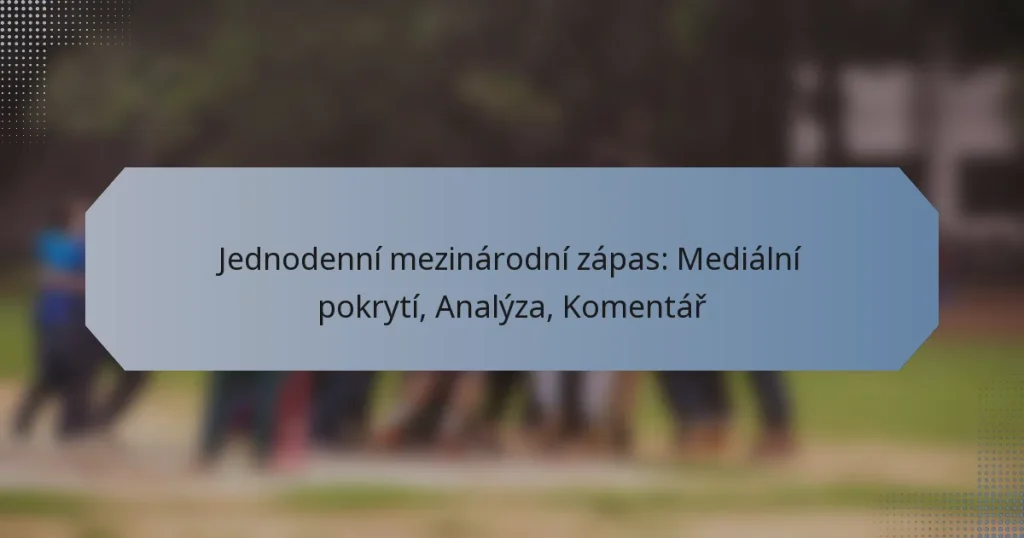 Jednodenní mezinárodní zápas: Mediální pokrytí, Analýza, Komentář