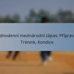 Jednodenní mezinárodní zápas: Příprava, Trénink, Kondice
