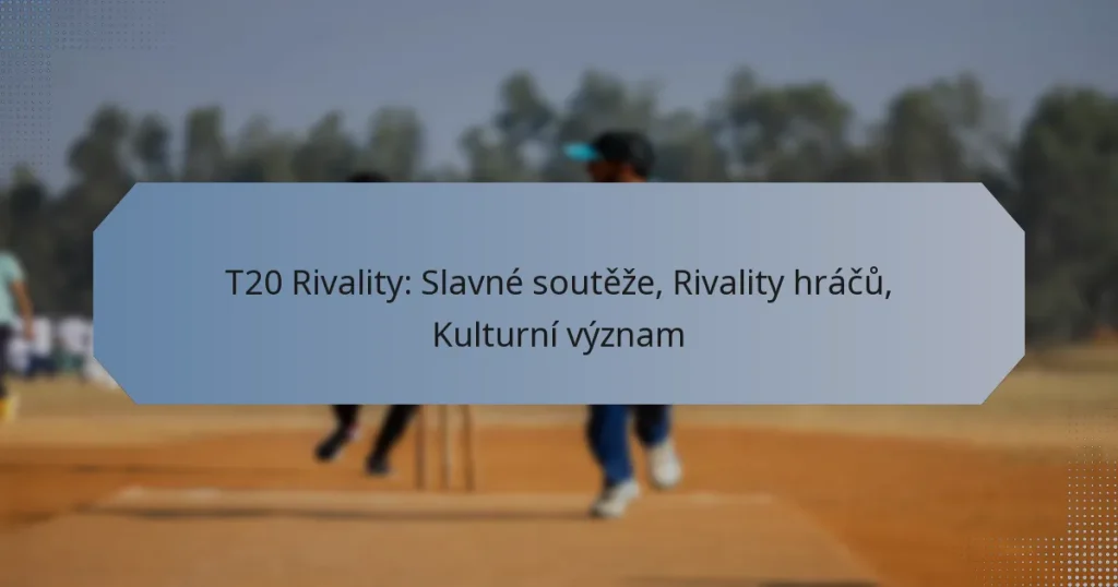 T20 Rivality: Slavné soutěže, Rivality hráčů, Kulturní význam