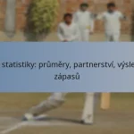 T20 statistiky: průměry, partnerství, výsledky zápasů