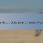 Test Match: Doba trvání, Inningy, Pravidla