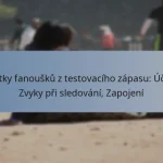 Zážitky fanoušků z testovacího zápasu: Účast, Zvyky při sledování, Zapojení